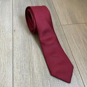 Broletto red silk neck tie
